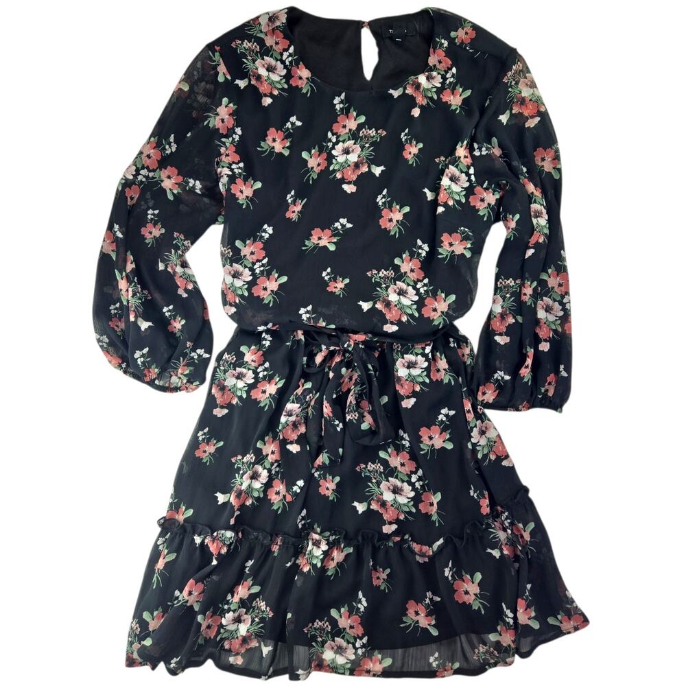 Tacera | Long Sleeve Floral Dress| Size XL